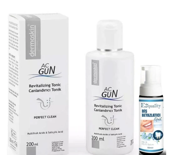 Dermoskin Acgun Canlandırıcı Tonik 200 ml - Diş Beyazlatıcı Köpük Hediye ürün görseli