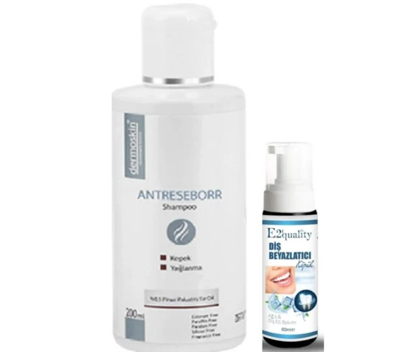 Dermoskin Antiseborrheıc Shampoo 200ml- Diş Beyazlatıcı Köpük Hediye ürün görseli 1