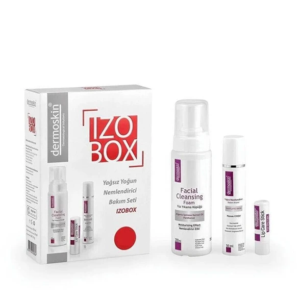 Dermoskin Izobox Kuru Ciltler İçin Set - Diş Beyazlatıcı Köpük Hediye ürün görseli 1