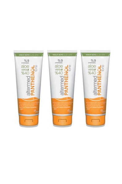 Panthenol Forte Milk %9 Aloe Vera Vücut Sütü 230 ml X3 Adet ürün görseli 1