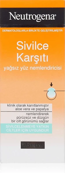 Neutrogena Sivilce Karşıtı Yağsız Yüz Nemlendiricisi 50ml, 50 ml ürün görseli 1