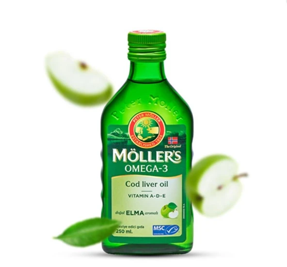 Möller's Omega-3 Balık Yağı Elma Aromalı 250 ml ürün görseli 1
