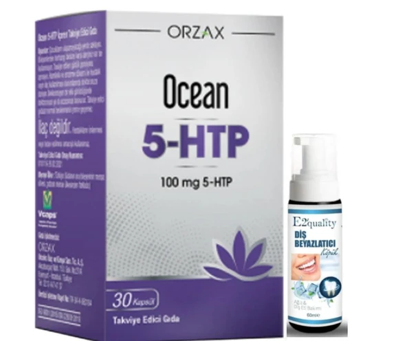 Orzax Ocean 5-HTP Takviye Edici Gıda 30 Kapsül - Diş Beyazlatıcı Köpük Hediye ürün görseli 1