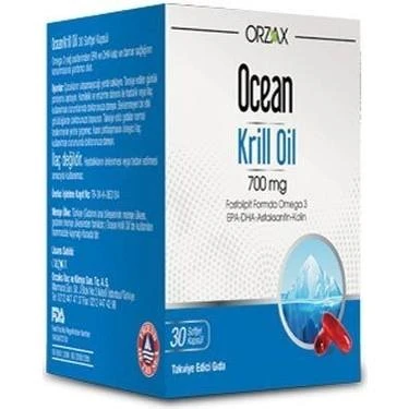 Orzax Ocean Krill Oil 30 Kapsül ürün görseli 1