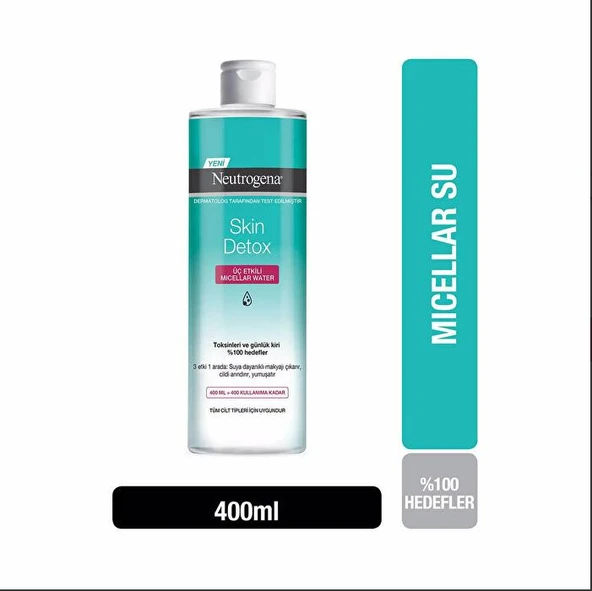 Neutrogena Makyaj Temizleme Suyu Hydro Boost Üç Etkili Miceller 400 ml ürün görseli