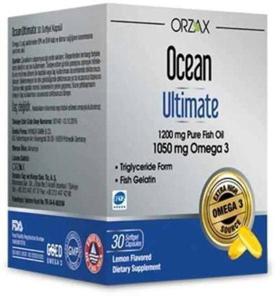 Ocean Ultimate 1200mg Balık Yağı 30 Softjel Kapsül ürün görseli