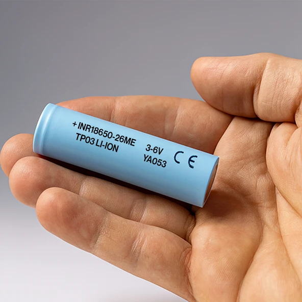 18650-26ME Açık Mavi Şarjlı Batarya Pil 3.6V 2600mAh Li-Ion Uzun Ömürlü Yüksek Kapasite Şarj Edilir - Resim 3