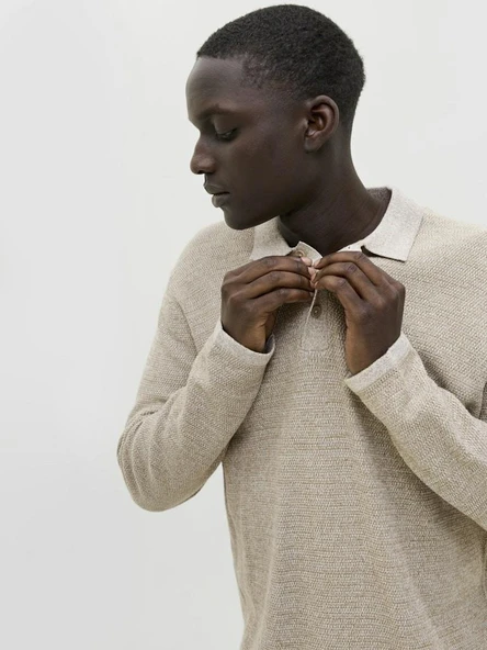 Jack Jones George Polo Yaka Erkek Kazak 12278815 - 3