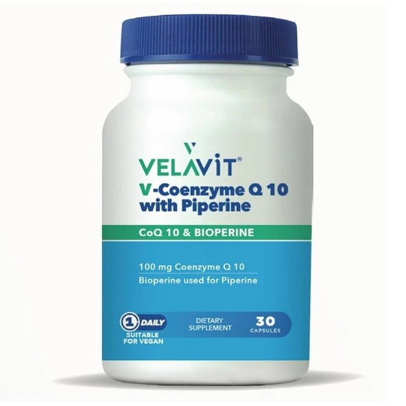 Velavit V-Coenzyme Q10 With Piperine 30 Kapsül ürün görseli