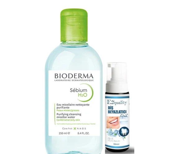 Bioderma Sebium H2O Yüz ve Makyaj Temizleme Suyu 250 ml- Diş Beyazlatıcı Köpük Hediye ürün görseli