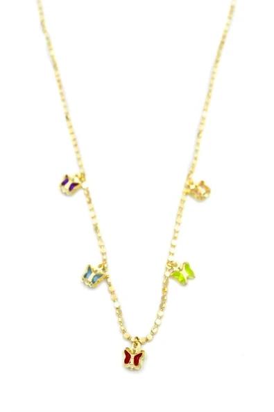 Ezme Zincir Charm Kolye - Altın