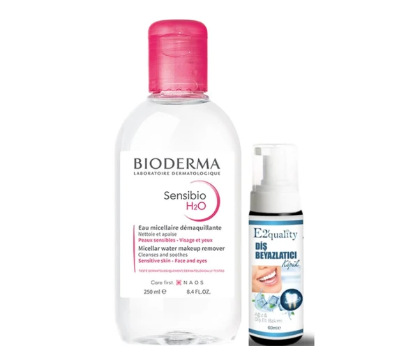Bioderma Sensibio H2O Yüz ve Makyaj Temizleme Suyu 250 ml- Diş Beyazlatıcı Köpük Hediye ürün görseli