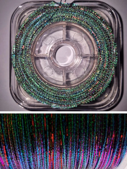 Eagenset Hazır Çapari Kombini Damla Simli Boru Sim Çok Renkli BSCR01 Makarada - Resim 3