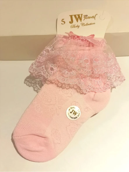 Tüllü Kız Çocuk Çorabı Pembe 35 Numara ürün görseli 1