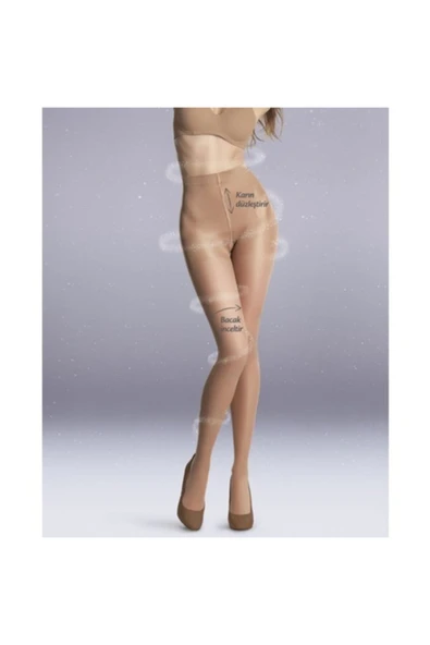 Monalisa Home Gösterişli  Açık Ten 20 Den 3 Beden Kilotlu Çorap ürün görseli 1