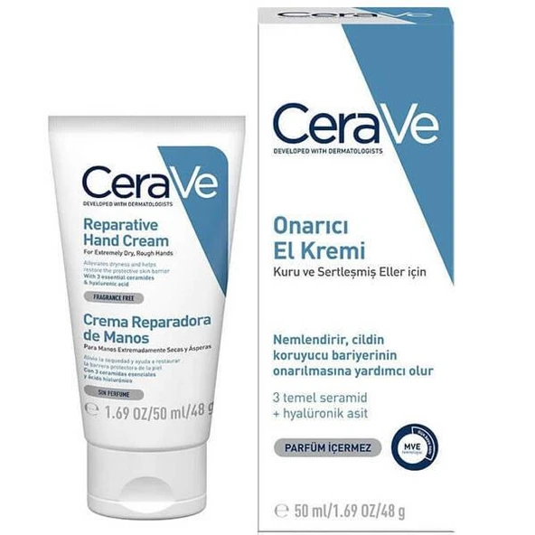 Cerave Reparative Hand Nemlendirici El Kremi 50 ML - Diş Beyazlatıcı Köpük Hediye ürün görseli 1
