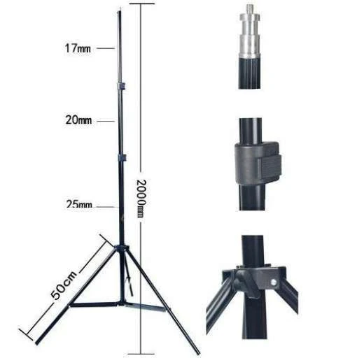 Weifeng WF 803 Işık Ayağı Light Stand 200cm (ÇANTALI) - 2