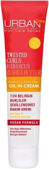 Urban Care Curl Hibiscus Water & Shea Butter Durulanmayan Krem ürün görseli 1