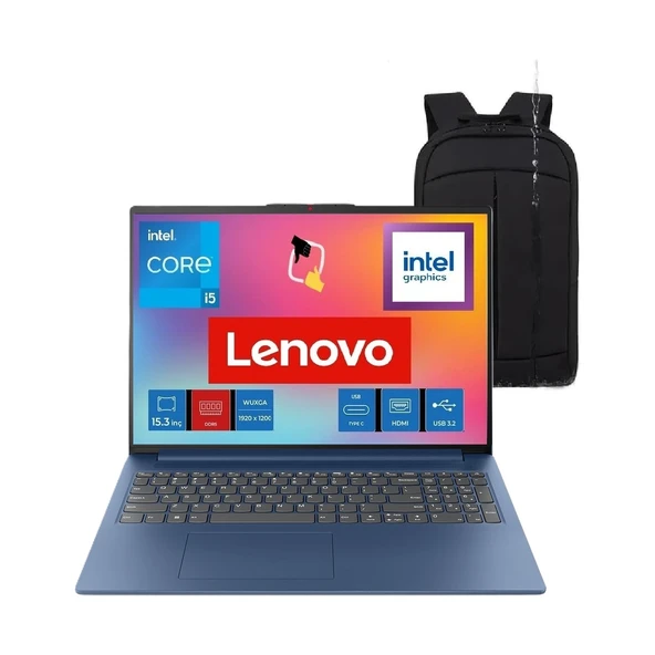 Ideapad Slim 3 15IRH10 Intel Core I5-13420H 16GB Ddr5 512GB SSD Wuxga 15.3" W11 Pro Arena Çanta Hediye ürün görseli