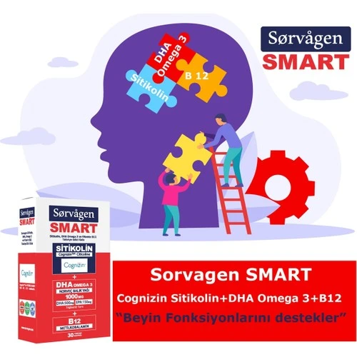 Sorvagen Smart Sitikolin, Dha Omega 3 Norveç Balık Yağı Ve B12 (30 Kapsül) - Resim 3