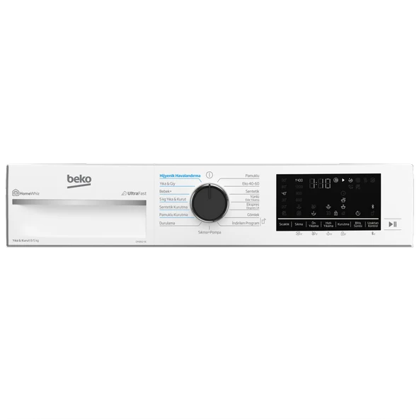 Beko CM 850 YK 1400 Devir 8 Kg / 5 Kg Beyaz Kurutmalı Çamaşır Makinesi - 5