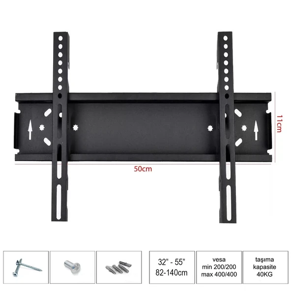Polaxtor 7011s Lcd Tv Askı Aparatı Sabit 55-75 İnç 140-190cm