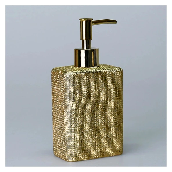 Selim Dekor Linen Banyo Seti Altın - Resim 2