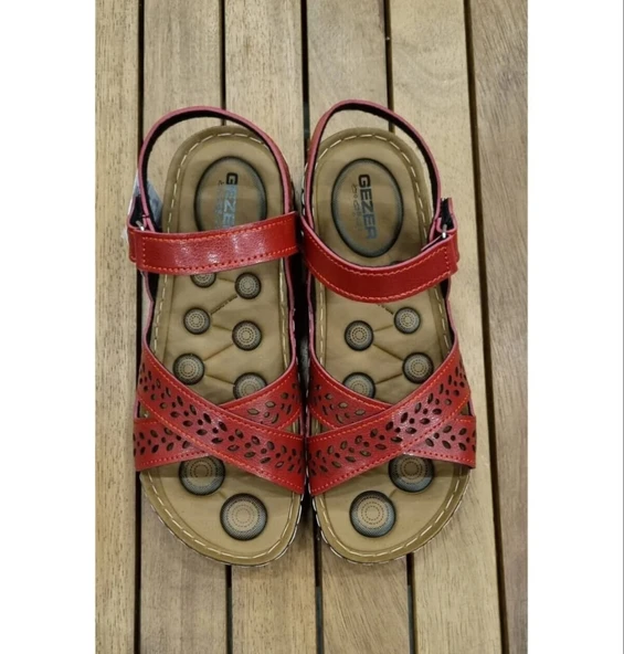 Monalisa Home 40 Numara Lüks Kırmızı Renk Yumuşak Taban Sandalet