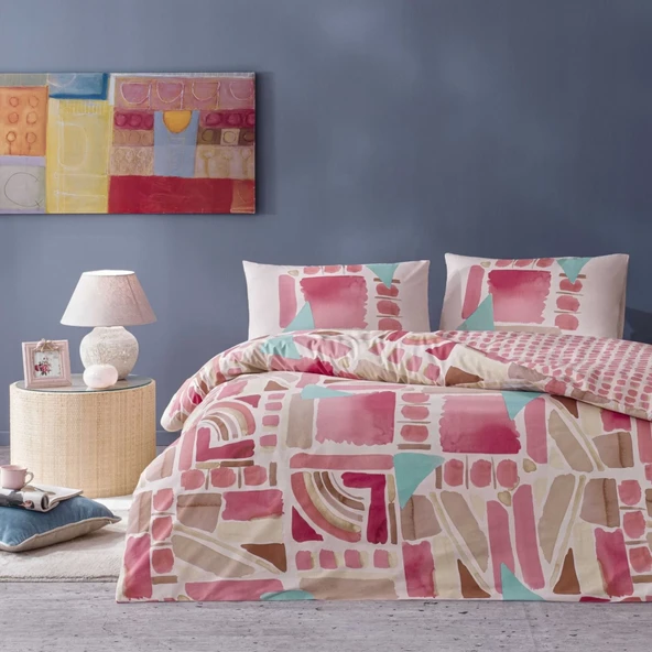 TAÇ RANFORCE HOLDEN NEVRESİM TAKIMI PEMBE TEK KİŞİLİK ürün görseli 1