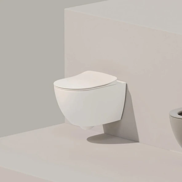 Creavit Free Rim-Off Asma Klozet + Creavit Yavaş Kapanır Kapak + Creavit Gömme Rezervuar - Resim 6