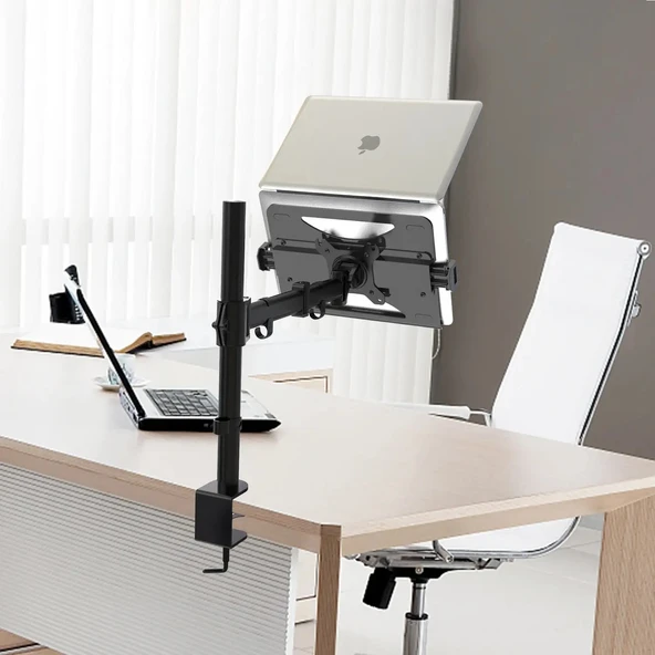 EXVEGA Ayarlanabilir Alüminyum Laptop Standı Vesa Bağlantılı Monitör Kolu Uyumlu EX789 - 2