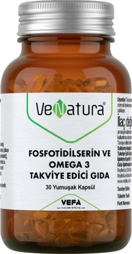 VeNatura Fosfotidilserin ve Omega 3 Takviye Edici Gıda 30 Yumuşak Kapsül ürün görseli 1
