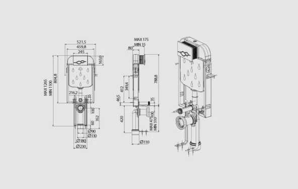 Creavit Free Rim-Off Asma Klozet + Creavit Yavaş Kapanır Kapak + Creavit Gömme Rezervuar - Resim 12