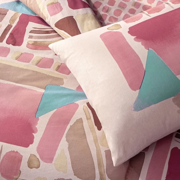 TAÇ RANFORCE HOLDEN NEVRESİM TAKIMI PEMBE TEK KİŞİLİK - Resim 2