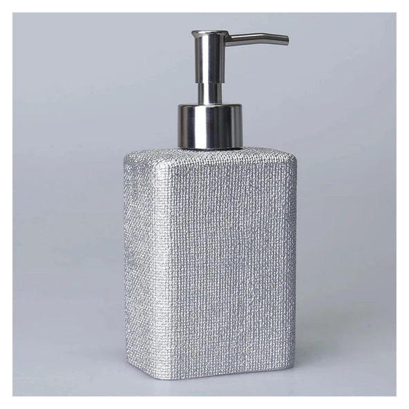 Selim Dekor Linen Banyo Setı Gümüş - Resim 2