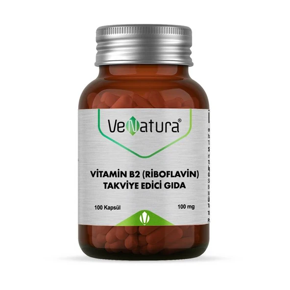 VeNatura Vitamin B2 (Riboflavin) Takviye Edici Gıda 100 kapsül ürün görseli