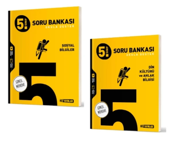 HIZ YAYINLARI 5. SINIF SOSYAL BİLGİLER ve DİN KÜLTÜRÜ VE AHLAK BİLGİSİ SORU BANKASI ürün görseli