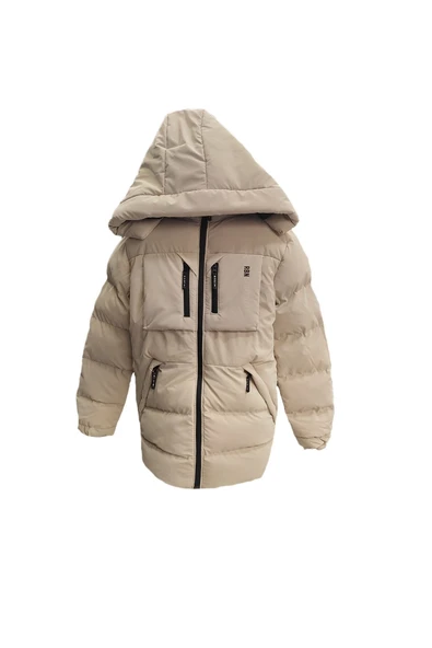 Erkek Çocuk İçi Peluş Astarlı Çıkarılabilir Kapüşonlu Su Geçirmez Mont 2042 - 11