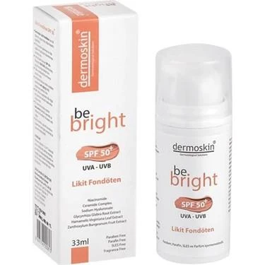 Dermoskin Be Bright SPF50+ Likit Fondöten 33ml - Light ürün görseli 1