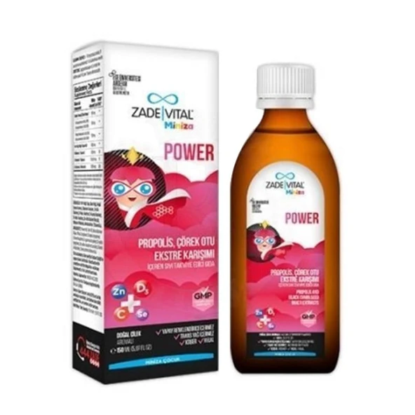 Zade Vital Miniza Power Sıvı Takviye Edici Gıda 150 ml ürün görseli