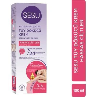 Sesu Tüy Dökücü Krem Hassas Ciltler 100 Ml -Diş Beyazlatıcı Köpük Hediye ürün görseli