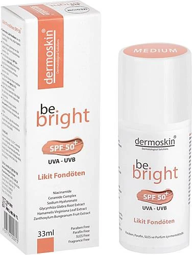Dermoskin Be Bright Spf50+ Likit Fondöten 33 ml - Medium ürün görseli