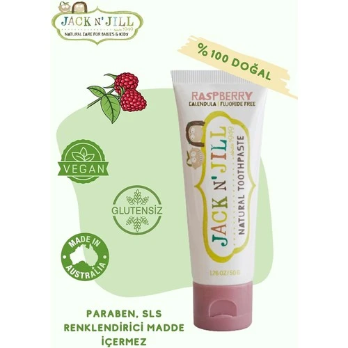 Jack And Jill Jack N Jıll Doğal Ahududu Aromalı  Diş Macunu 50 - Resim 2