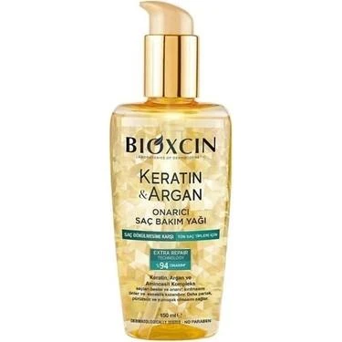 Bioxcin Keratin & Argan Onarıcı Saç Bakım Yağı 150 Ml - Yıpranmış Ve Hasar Görmüş Saçlar - Diş Beyazlatıcı Köpük Hediye ürün görseli 1
