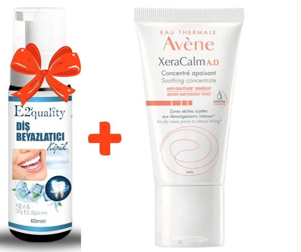 E2'quality Diş Beyazlatıcı Köpük + Avene XeraCalm A.D Bakım Kremi 50 ml ürün görseli