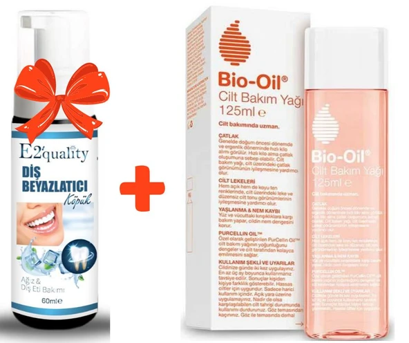 E2'quality Diş Beyazlatıcı Köpük + Bio Oil Cilt Bakım Yağı 125 ML
