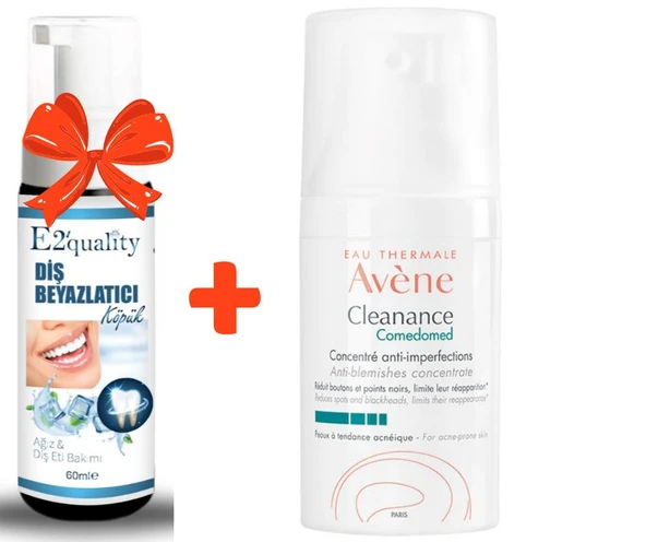 E2'quality Diş Beyazlatıcı Köpük + Avene Cleanance Comedomed Konsantre Bakım Kremi 30 ml ürün görseli