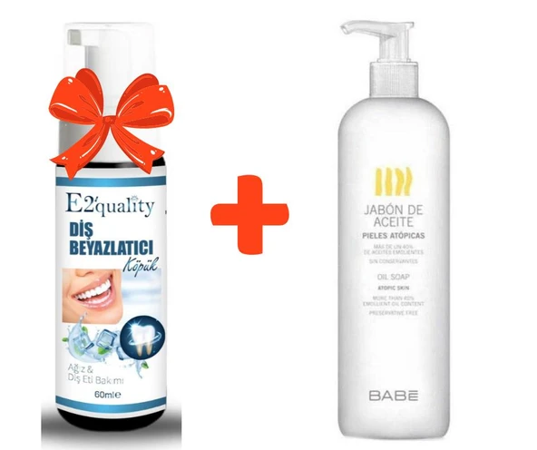 E2'quality Diş Beyazlatıcı Köpük + Babe Oil Soap 500 ML Cilt Bakım Yağı - 1