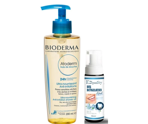 Bioderma Atoderm 24h Huile de Douche 200ml- Diş Beyazlatıcı Köpük Hediye ürün görseli 1