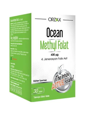 Orzax Ocean Methyl Folat 30 Tablet ürün görseli